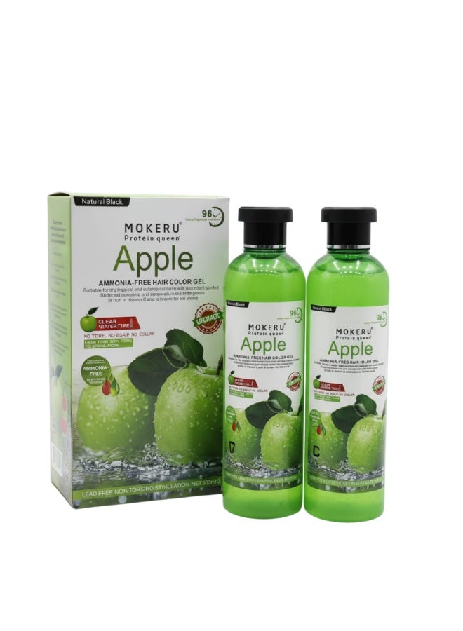 Apple Natural Black Ammonia Free Hair Color Gel 1000ml